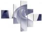 Preview: 5-teilig modern Abstrakte Schwingungen - Aluminiumbild