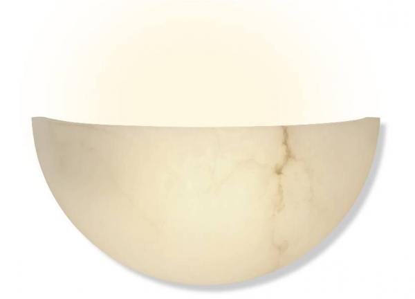 Alabaster Wandlampe Rondo Creme LED