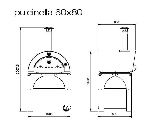 Holzbackofen Pulcinella Inox